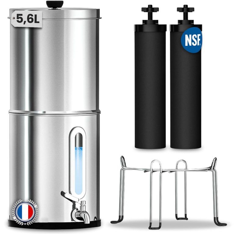 ORINKO Filtre à Eau par Gravité 5,6 L, Purificateur avec Charbon Actif