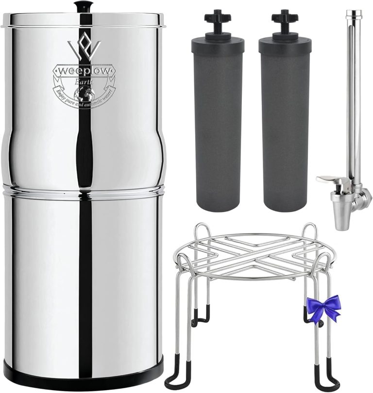 Weeplow Earth Système Filtration d'Eau par Gravité 8,5 L Inox AISI 304